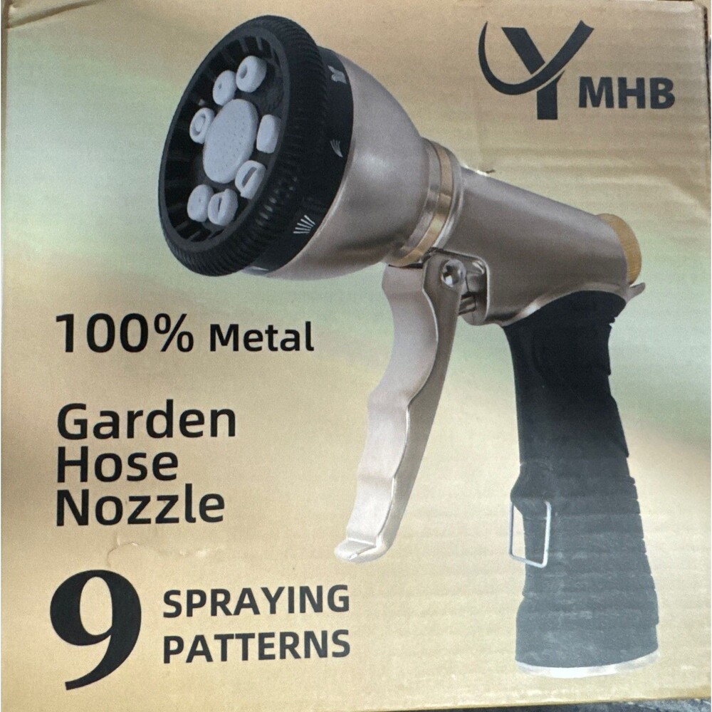Garden Hose Nozzles 9 Adjustable Patterns Hose Spray Nozzle Heavy Duty Metal Hos